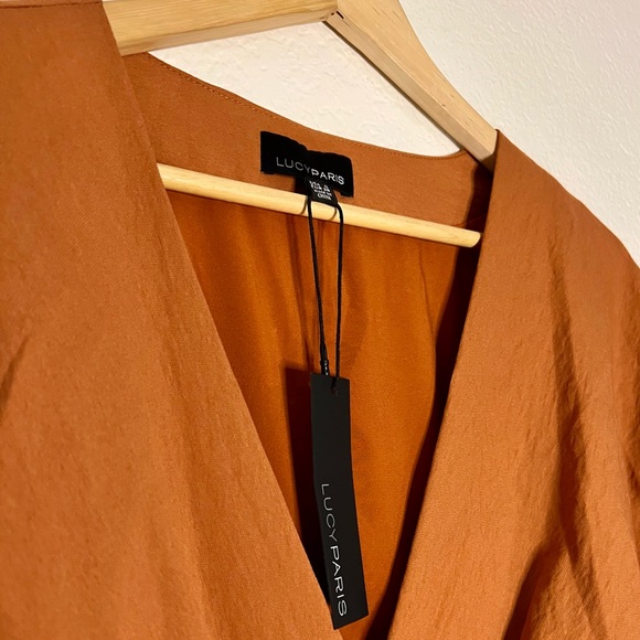 LUCY PARIS - Kellan Knee-length Ring Wrap Dress | Size S | - Picture 2 of 3